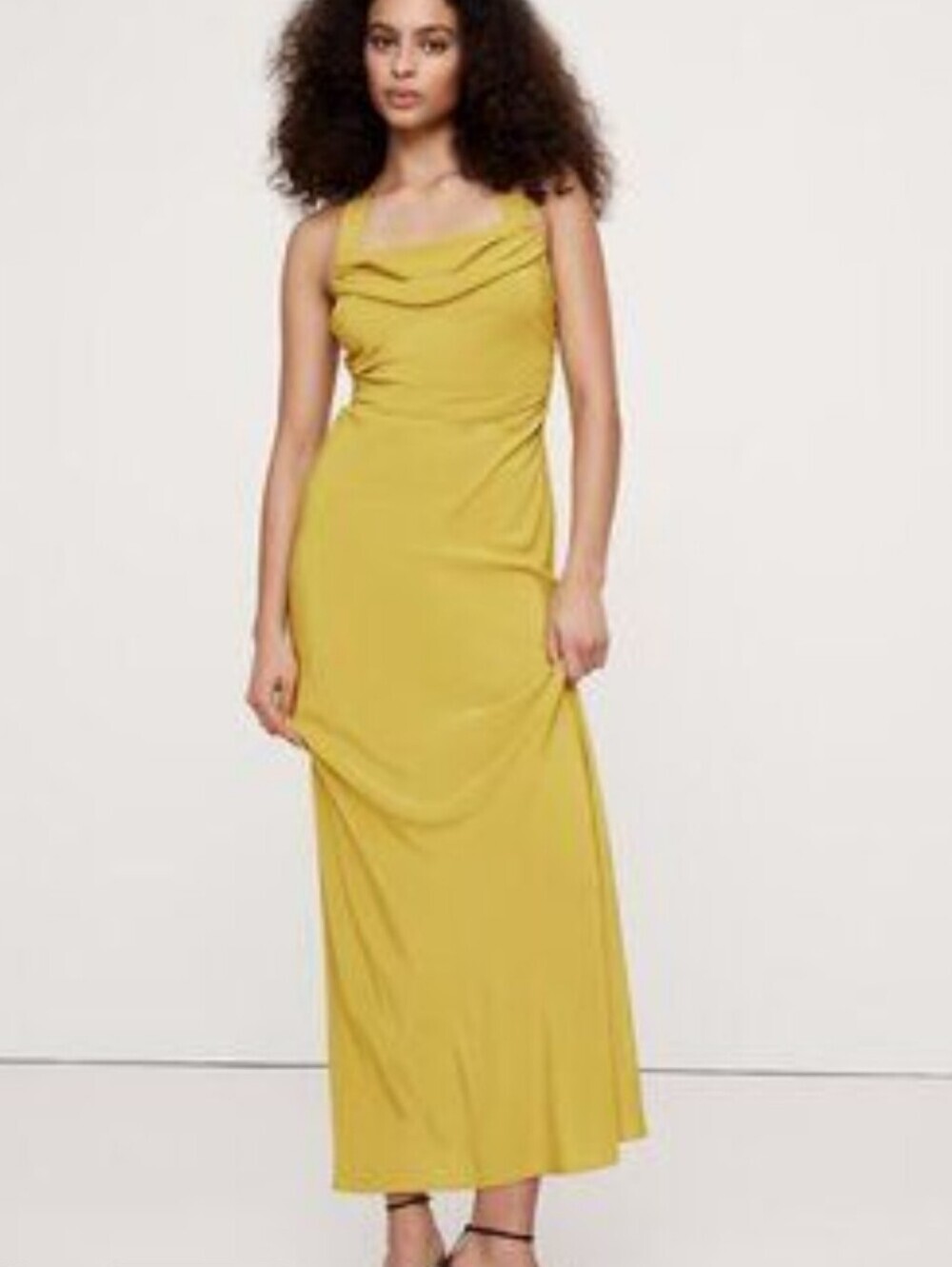 BANANA REPUBLIC SILK backless maxi dress - size 10